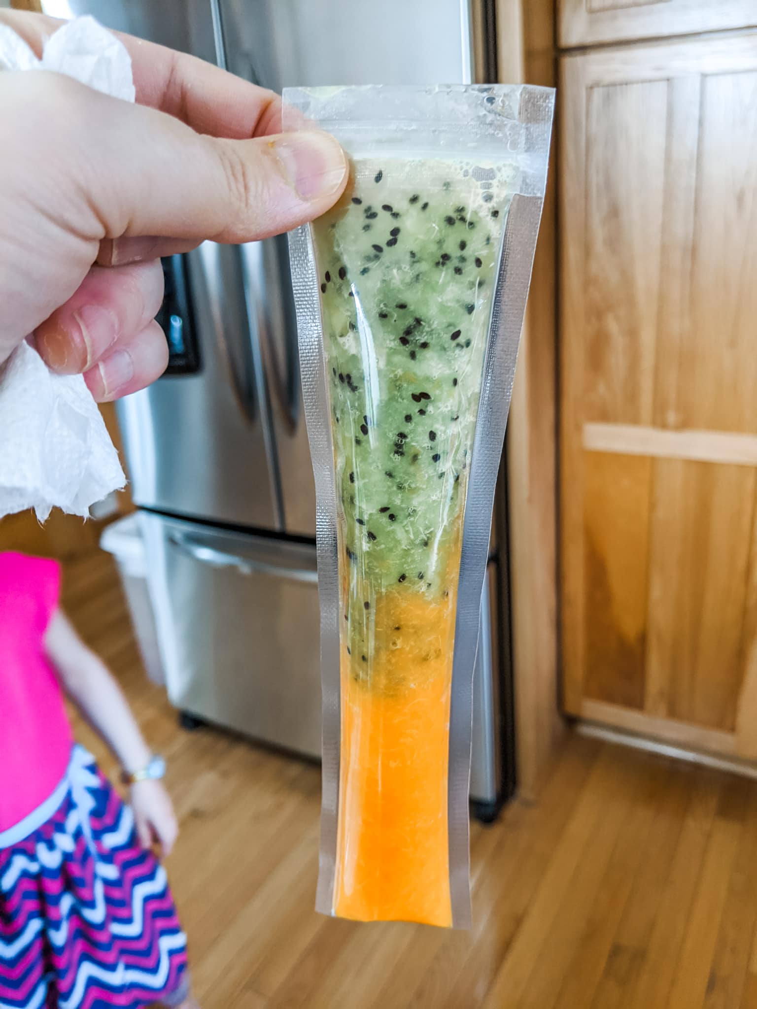 photo of homemade fruit popsicle