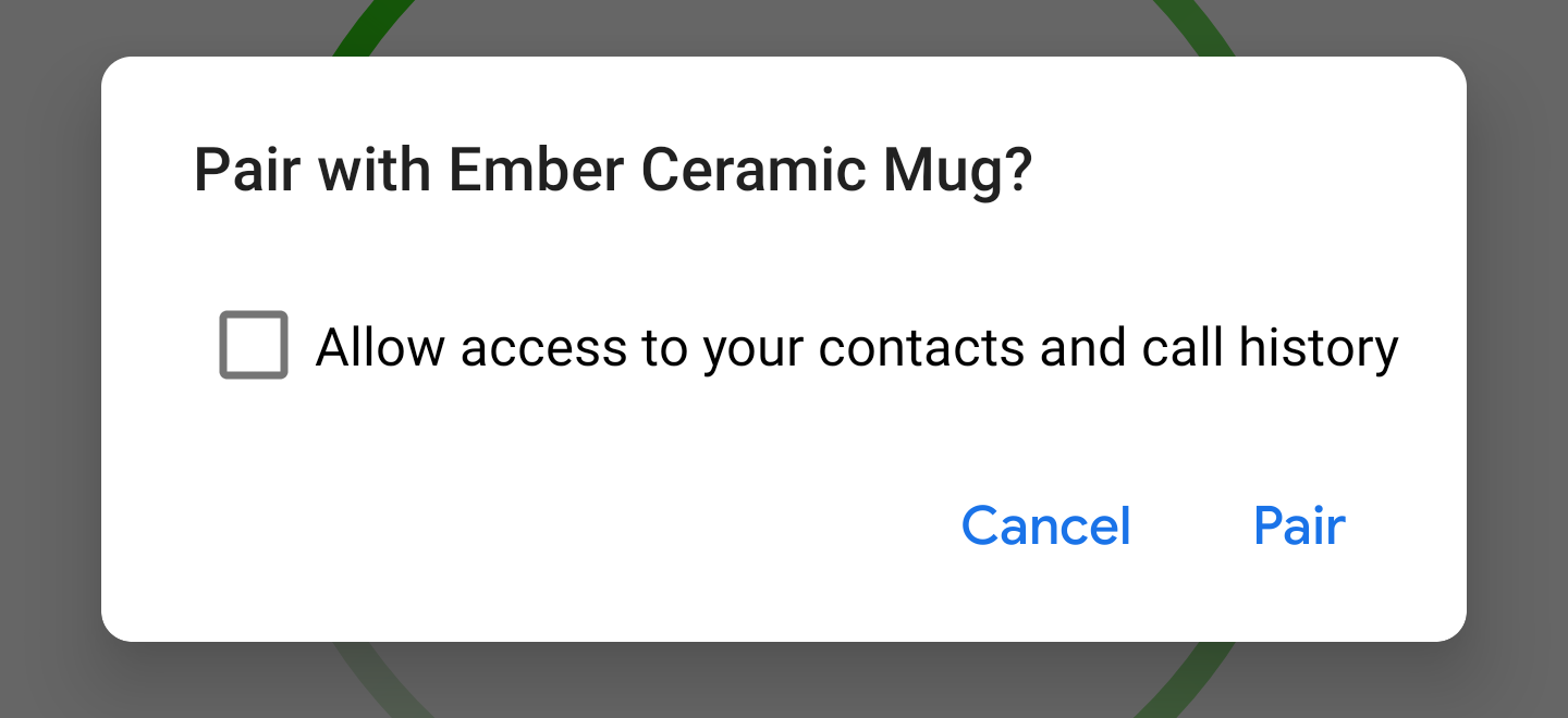 screenshot of permissions settings from Ember app